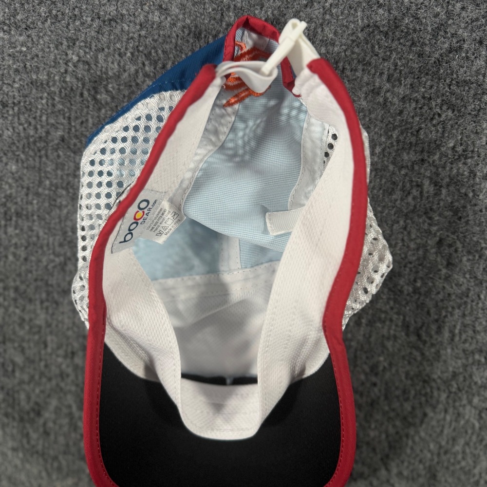 Boco Gear Rabbit RAD Running Hat Mesh Technical Performance Cap OSFM Blue Orange - Picture 7 of 7